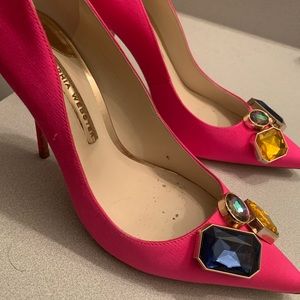 Sophia Webster Satin Jewel Pump